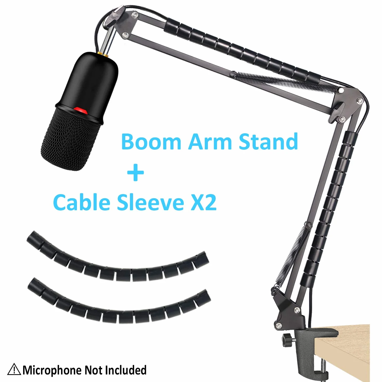 HyperX SoloCast Bras Micro avec Tube Fixation, Perche Micro Compatible, Microphone USB à Condensateur pour Gaming Streaming