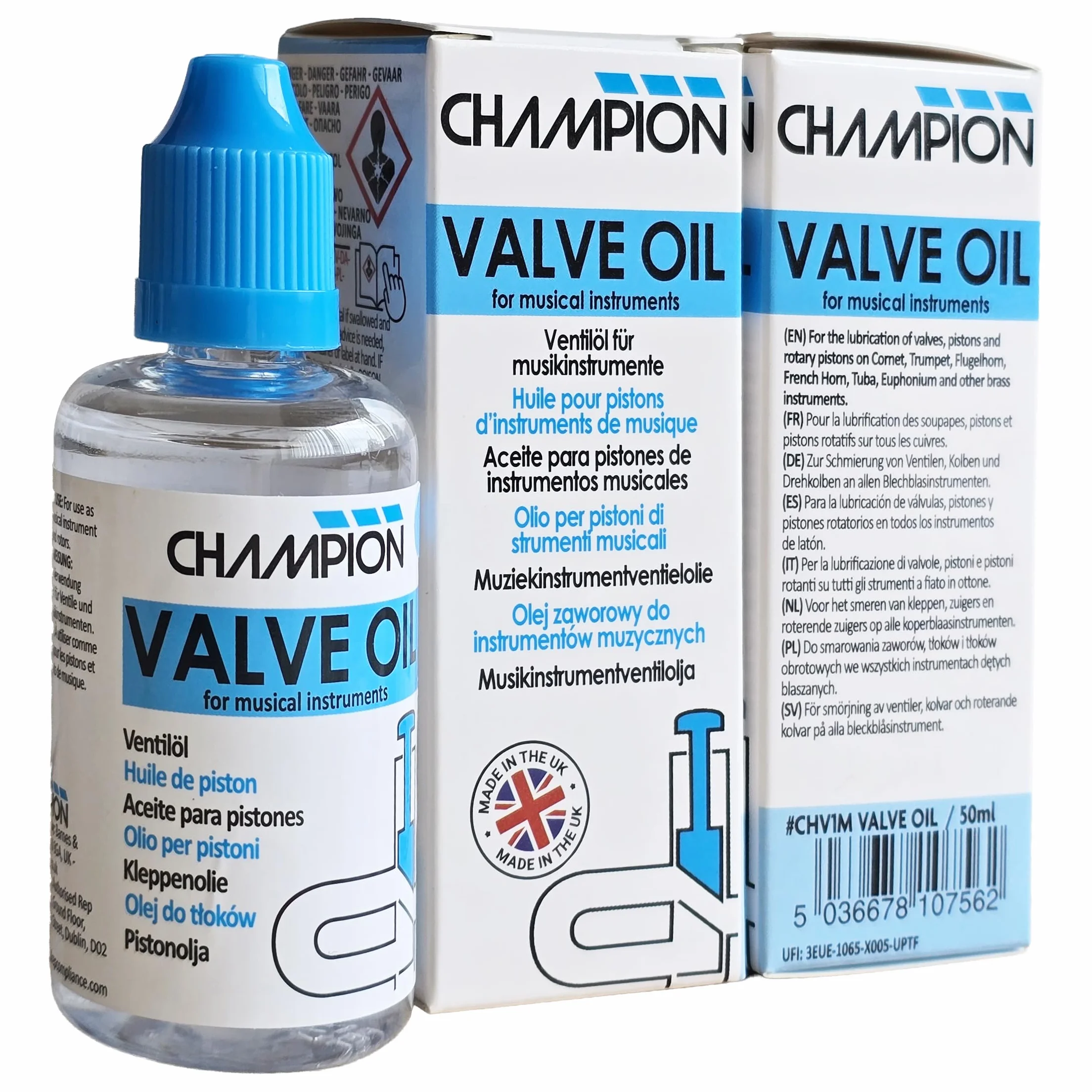 Champion huile pour pistons 50ml pour trompette cornet euphonium tuba baryton