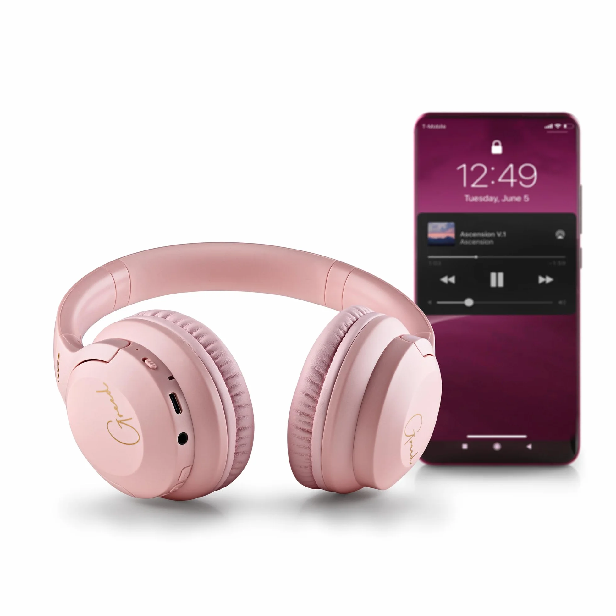 Casque Supra-aural sans Fil Bluetooth Rose NGS Artica Greed Pink 40h Microphone Intégré Pliable