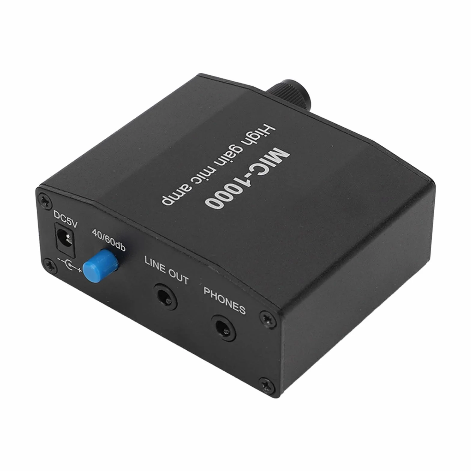 Amplificateur de Microphone Haute Sensibilité Alliage Aluminium Contrôle Niveau Automatique ALC Portable 1000 Fois