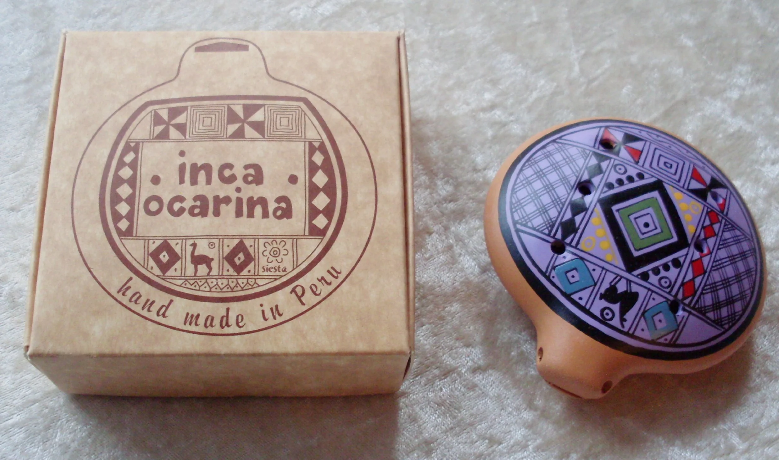 Flûte inca Ocarina traditionnelle du Pérou violette