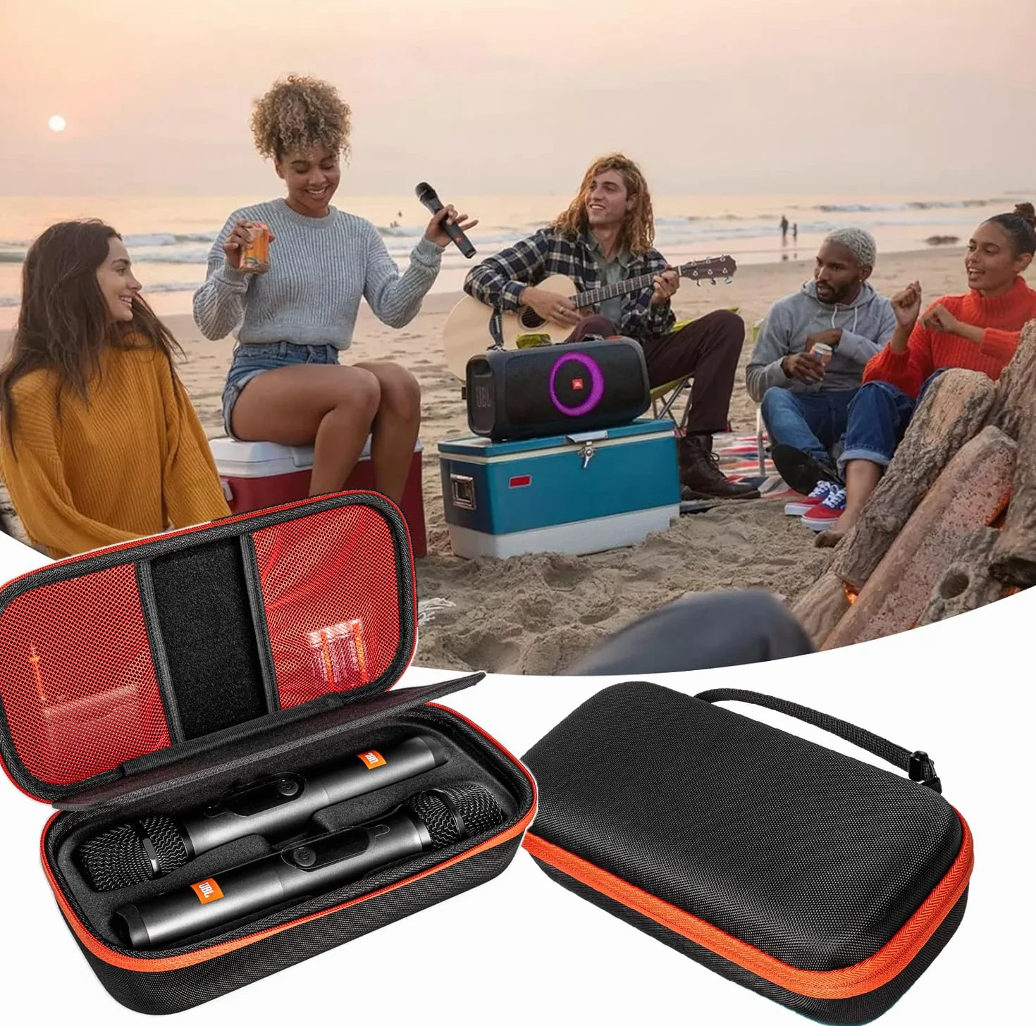 Housse de protection EVA pour microphone JBL PartyBox SENNHEISER sans fil rechargeable