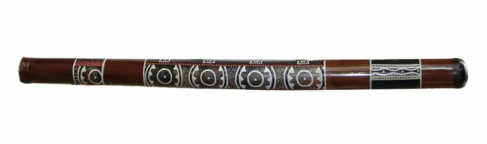 Didgeridoo en bambou 120 cm décoré motifs africains