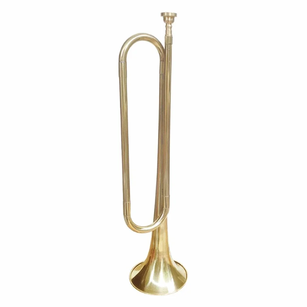 LOVIVER BB Bugle Brass Cavalry Instrument de musique avec gants pour orchestre