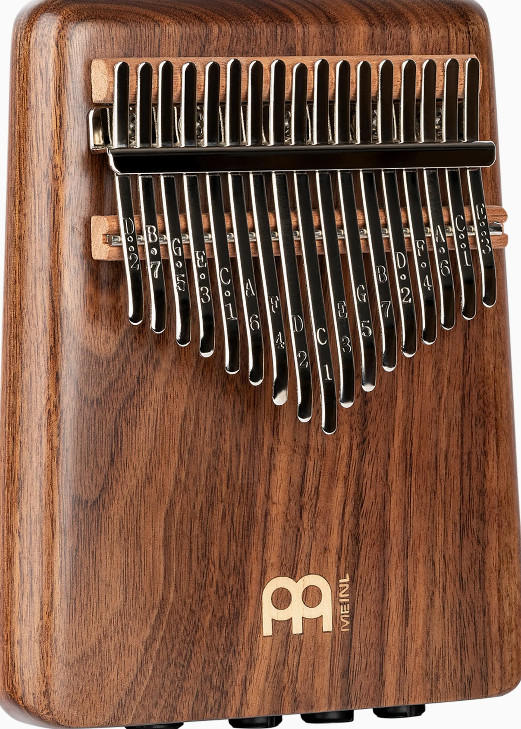 Meinl Percussion Kalimba Kalimba Piano à pouce avec micro – Tuning D B G E C A F D C E G B D F A C E – Noyer, naturel (PKA17AW)