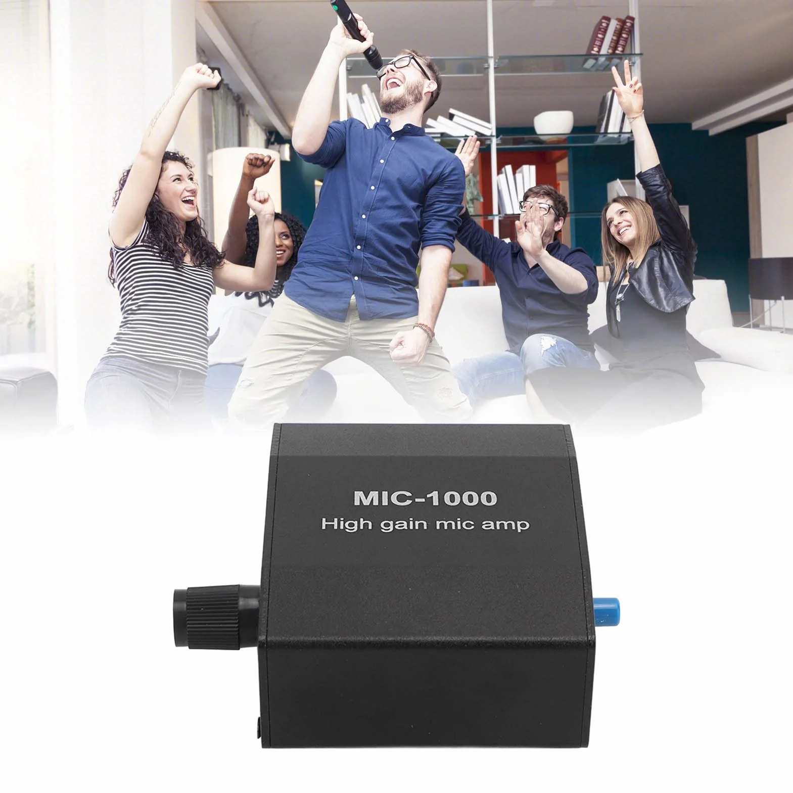Amplificateur de Microphone Préampli à Gain élevé 1000 Fois 3,5 mm pour Musiciens Podcasters
