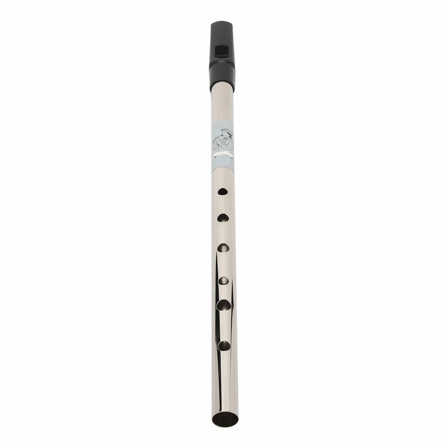Flûte irlandaise Irish Whistle 6 trous clé de ré alliage aluminium sans soudure pour débutants