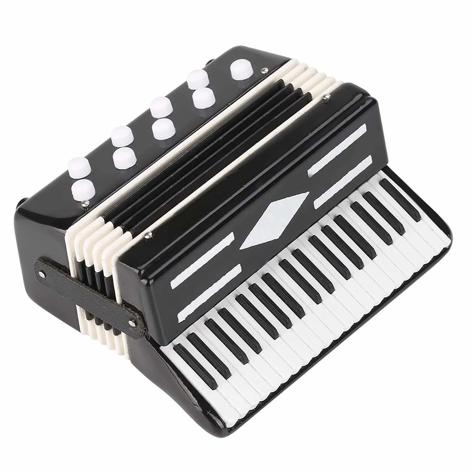 Accordéon Miniature 3 Pouces, Ornement de Décoration d'Instrument de Musique avec Boîte