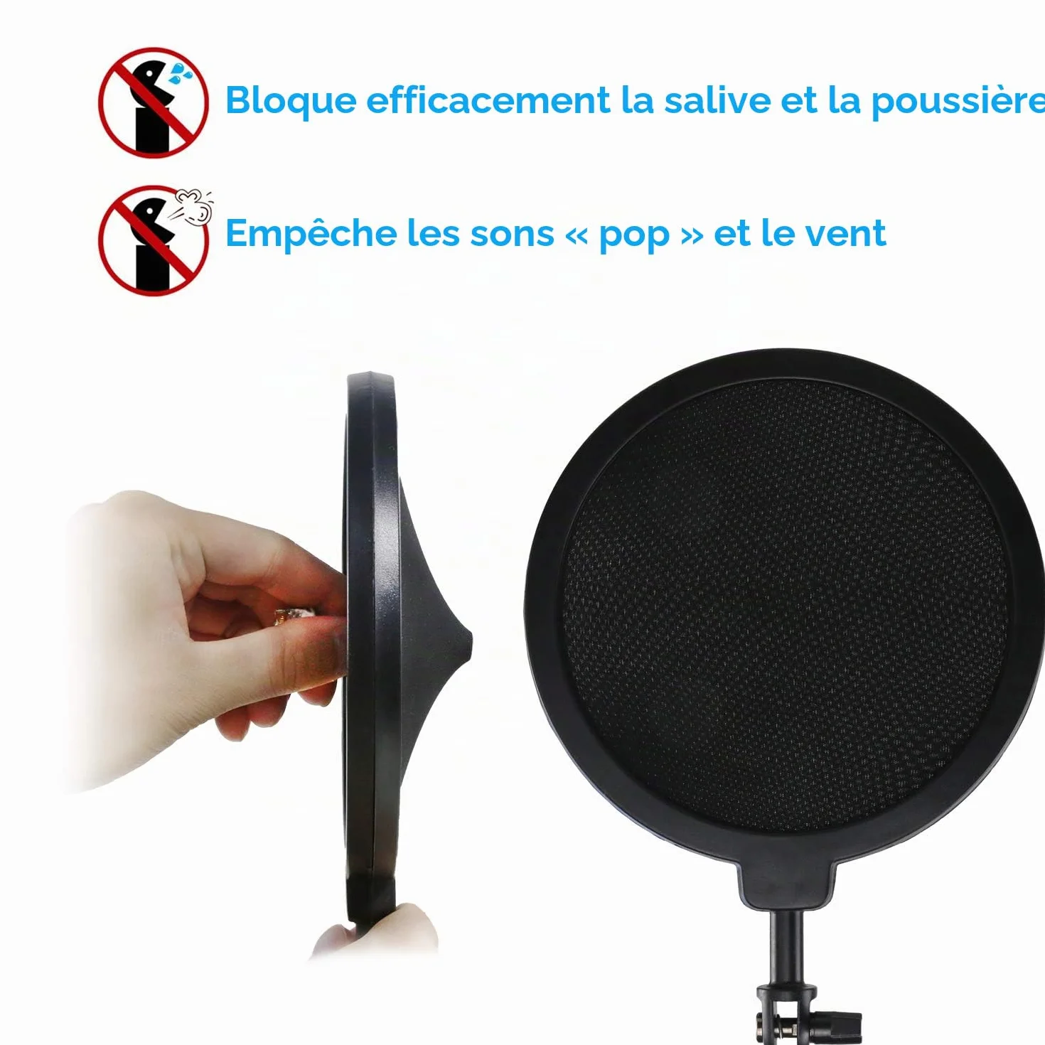 YOUSHARES AT2020 Suspension Antichoc avec Filtre anti-pop pour Micro à Condensateur
