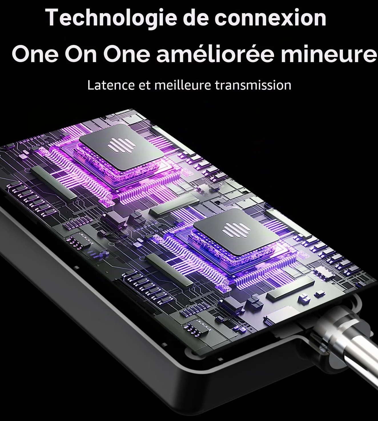 ECHOMUSSY Micro sans Fil Double Microphone Rechargeable 40h Portée 60m Karaoke
