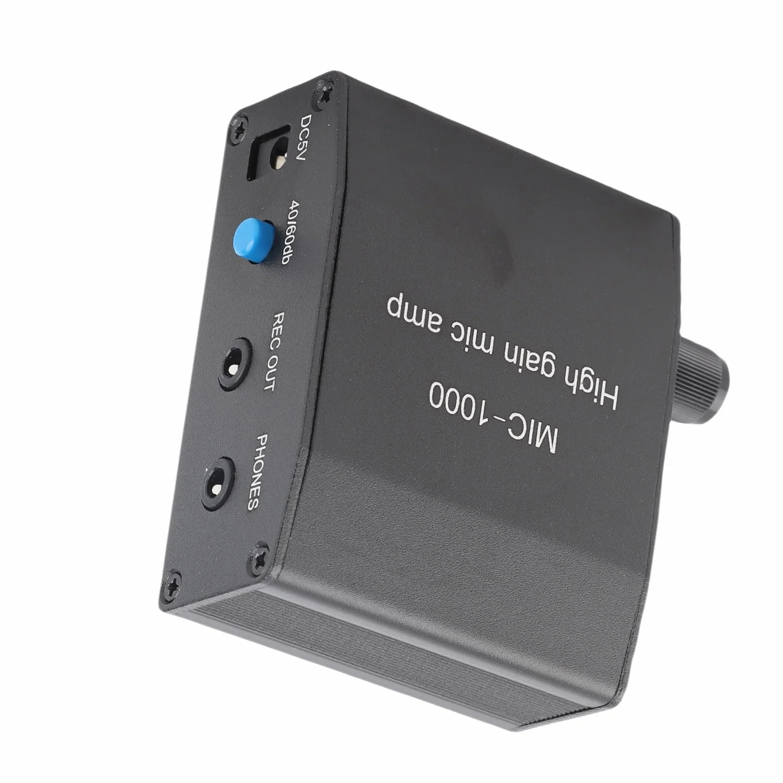 Amplificateur de Microphone Haute Sensibilité Alliage Aluminium Contrôle Niveau Automatique ALC Portable 1000 Fois