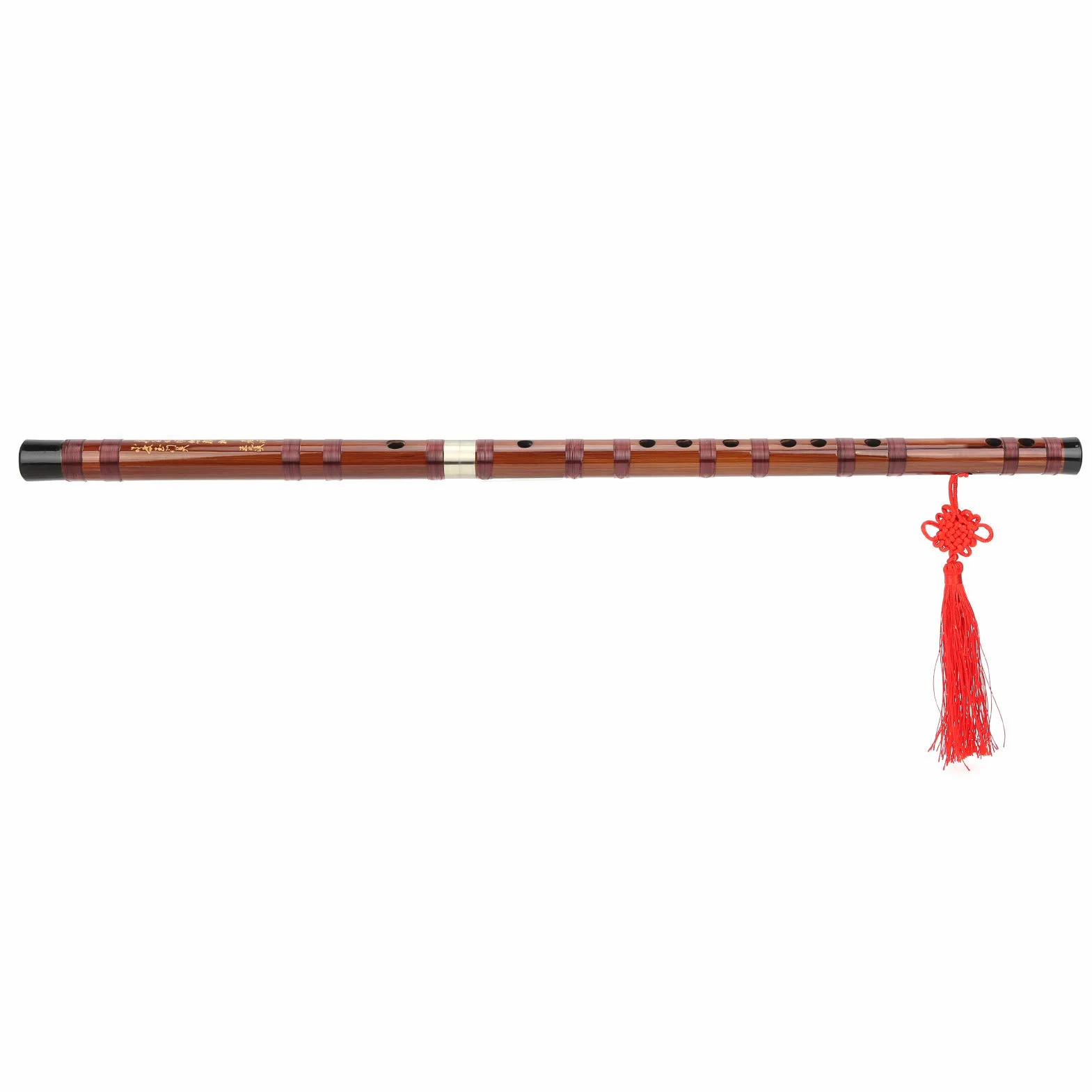 Flûte en bambou ZD-02 avec poèmes chinois pour performance en plein air
