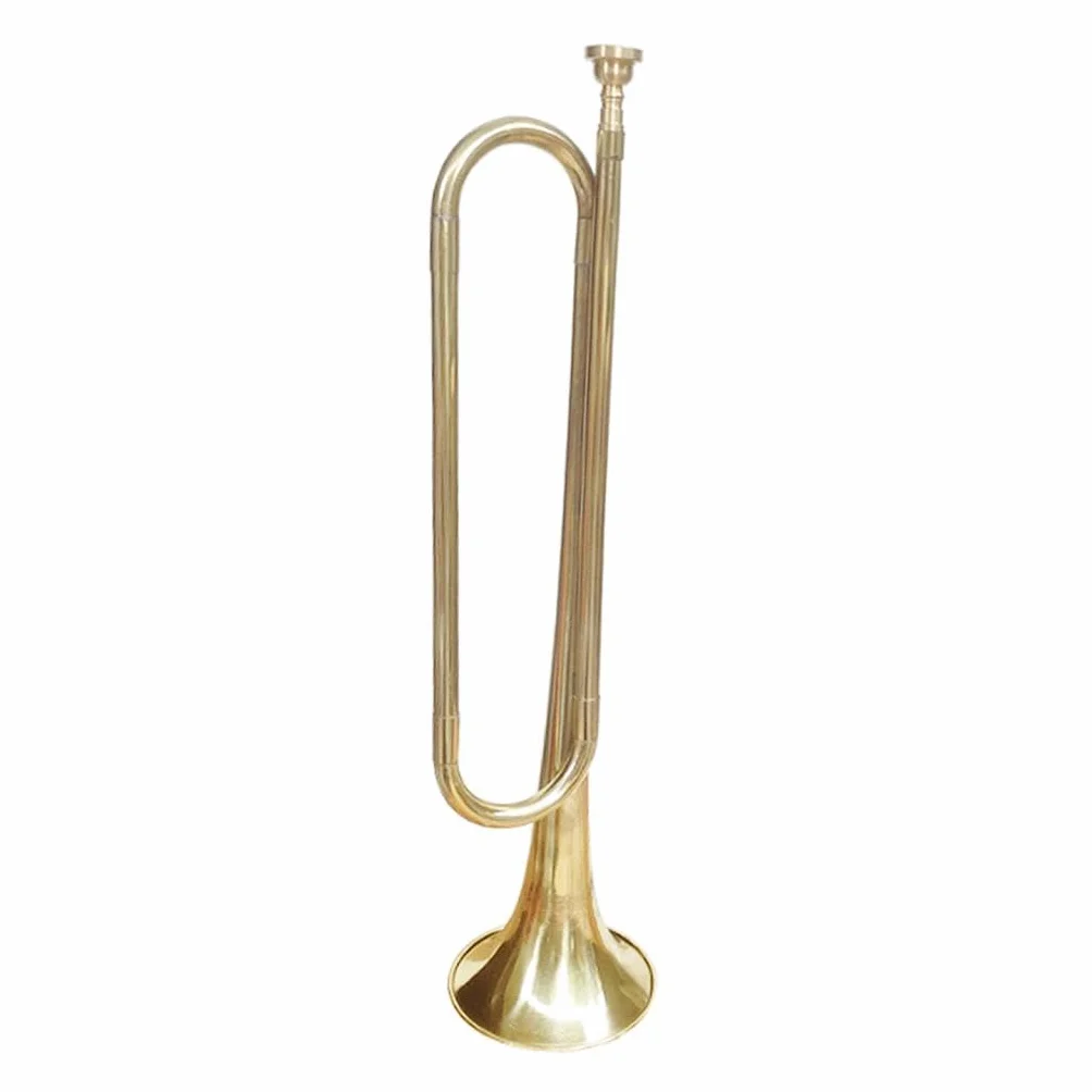 LOVIVER BB Bugle Brass Cavalry Instrument de musique avec gants pour orchestre