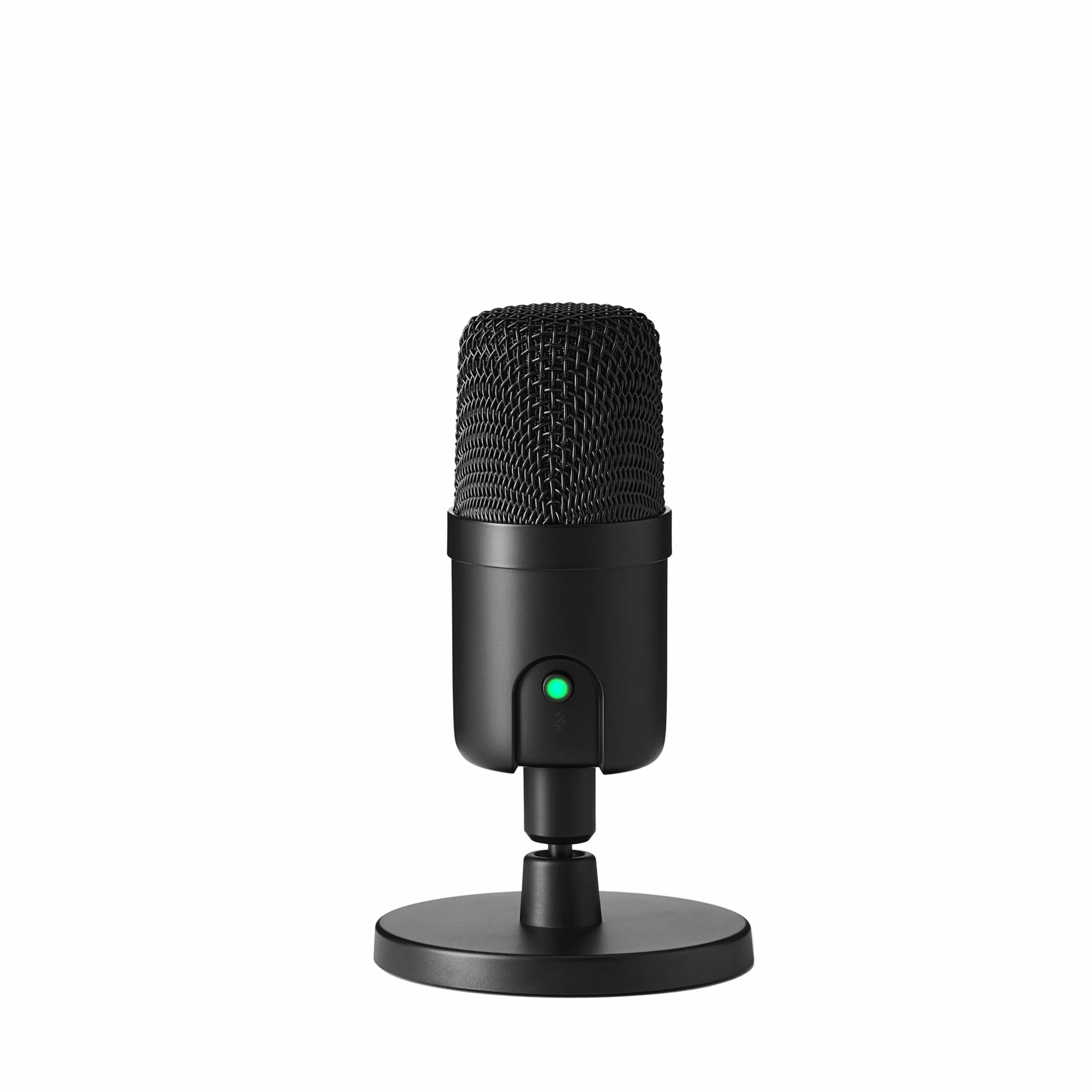 Amazon Basics Microphone à condensateur USB miniature cardioïde pour streaming jeux podcasting Noir 5.8 x 3.4 inches