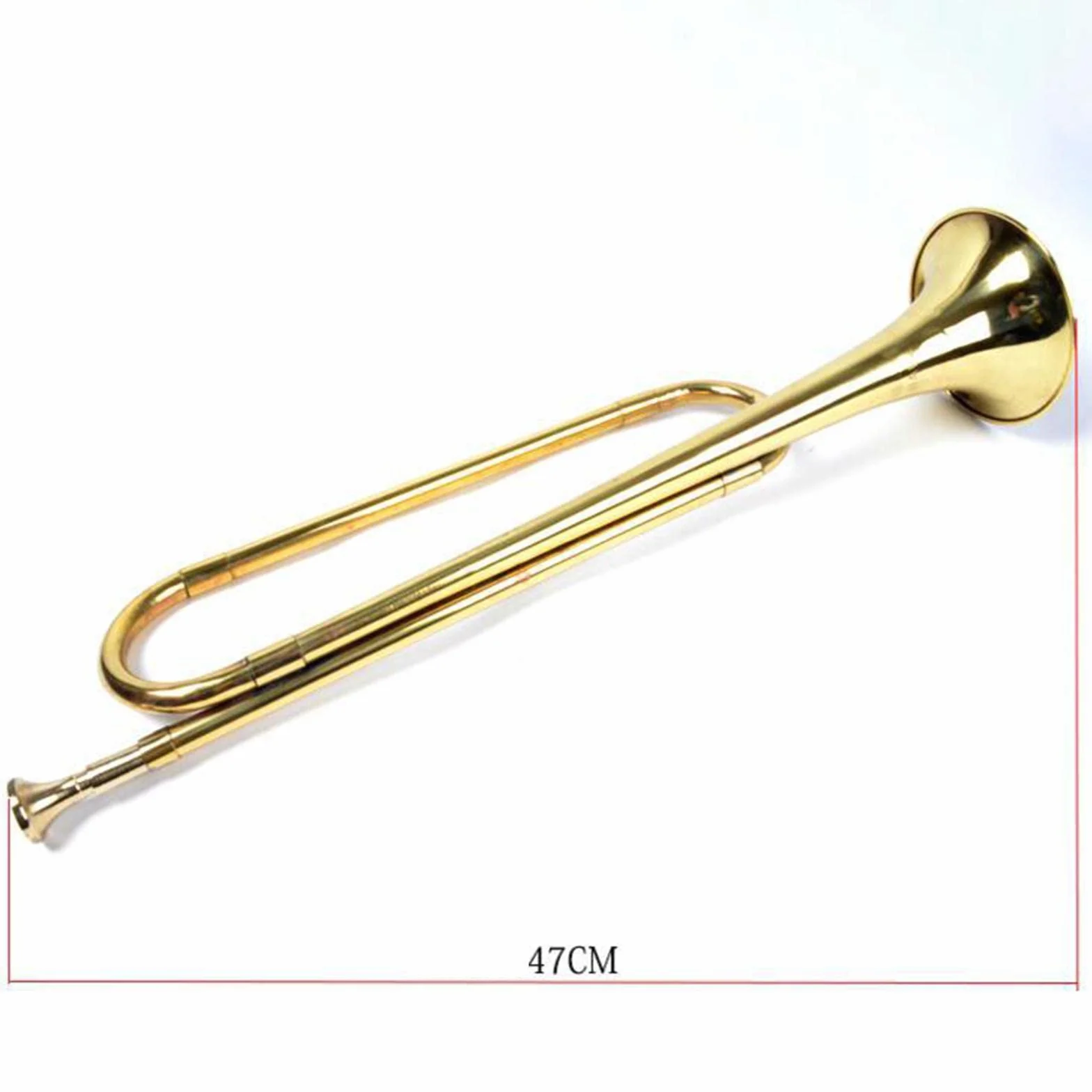 LOVIVER BB Bugle Brass Cavalry Instrument de musique avec gants pour orchestre