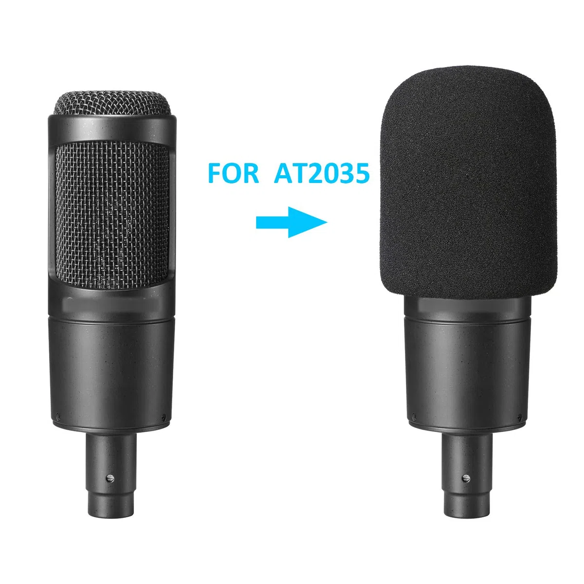 AT2035 Bonnette Micro en Mousse - Microphone Filtre Anti-pop Professionel pour réduire bruit pour Micro à Condensateur Audio Technica AT2035 par YOUSHARES