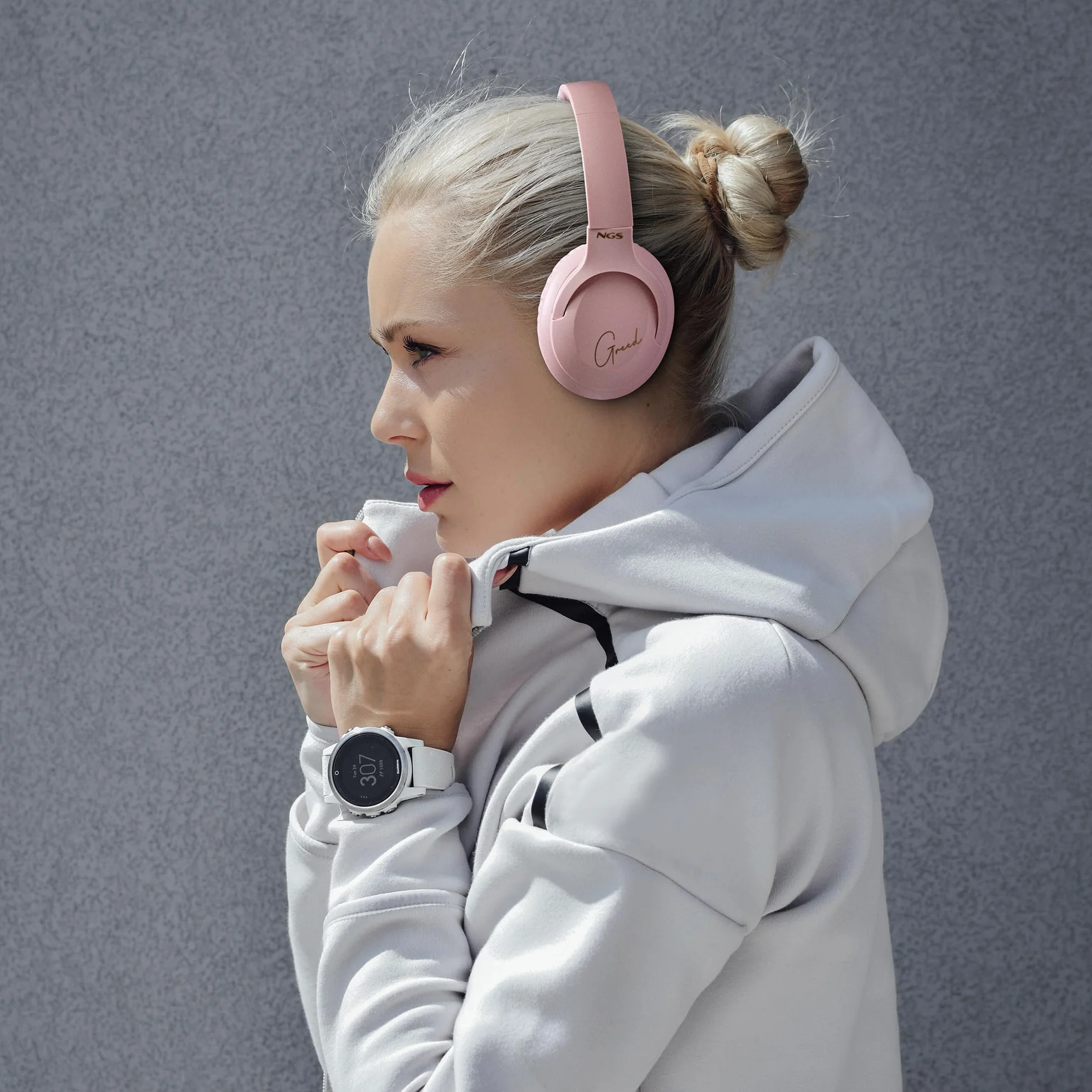 Casque Supra-aural sans Fil Bluetooth Rose NGS Artica Greed Pink 40h Microphone Intégré Pliable
