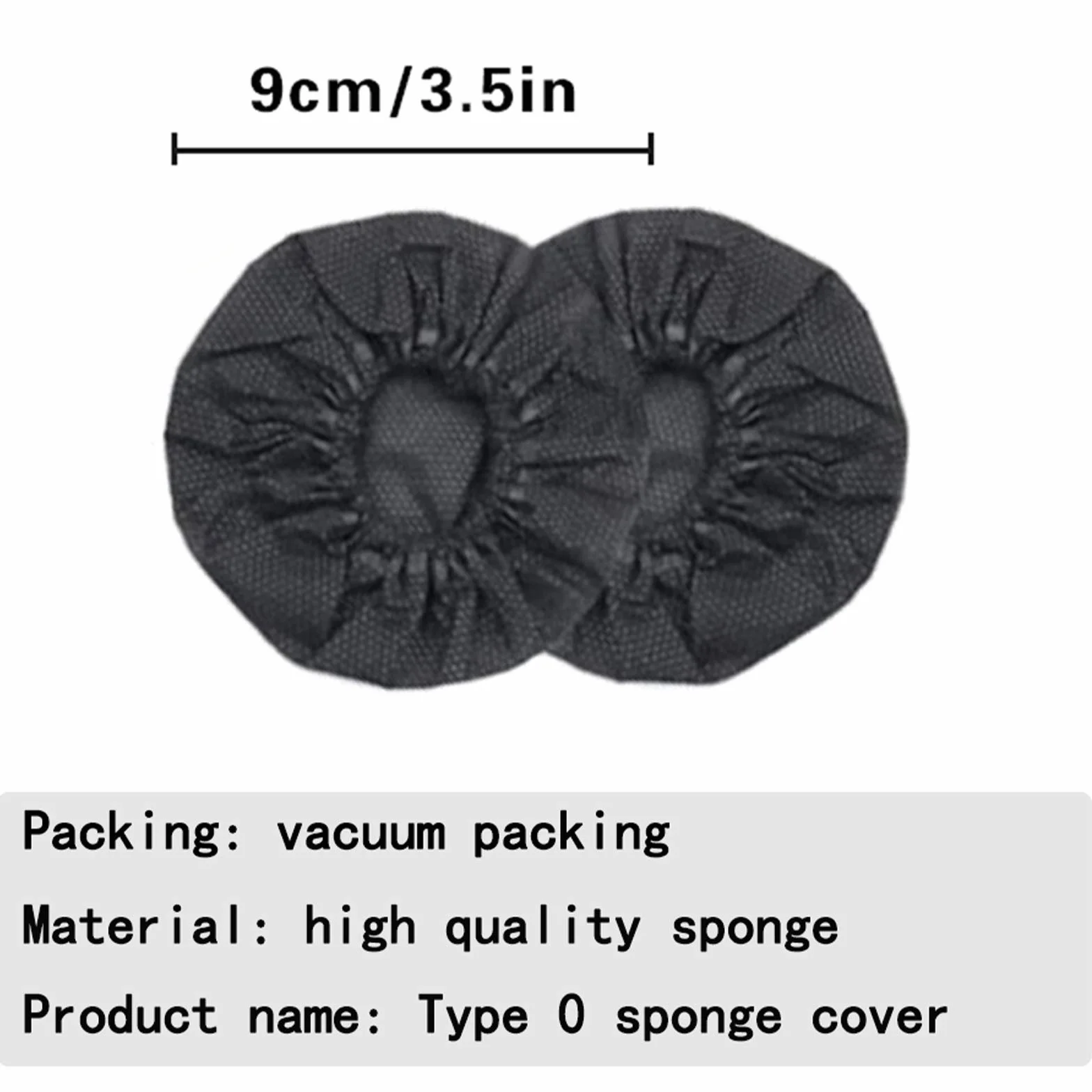 Sufang 100 Pièces Housse de Microphone Jetable Non-tissé Pare-Brise KTV Noir